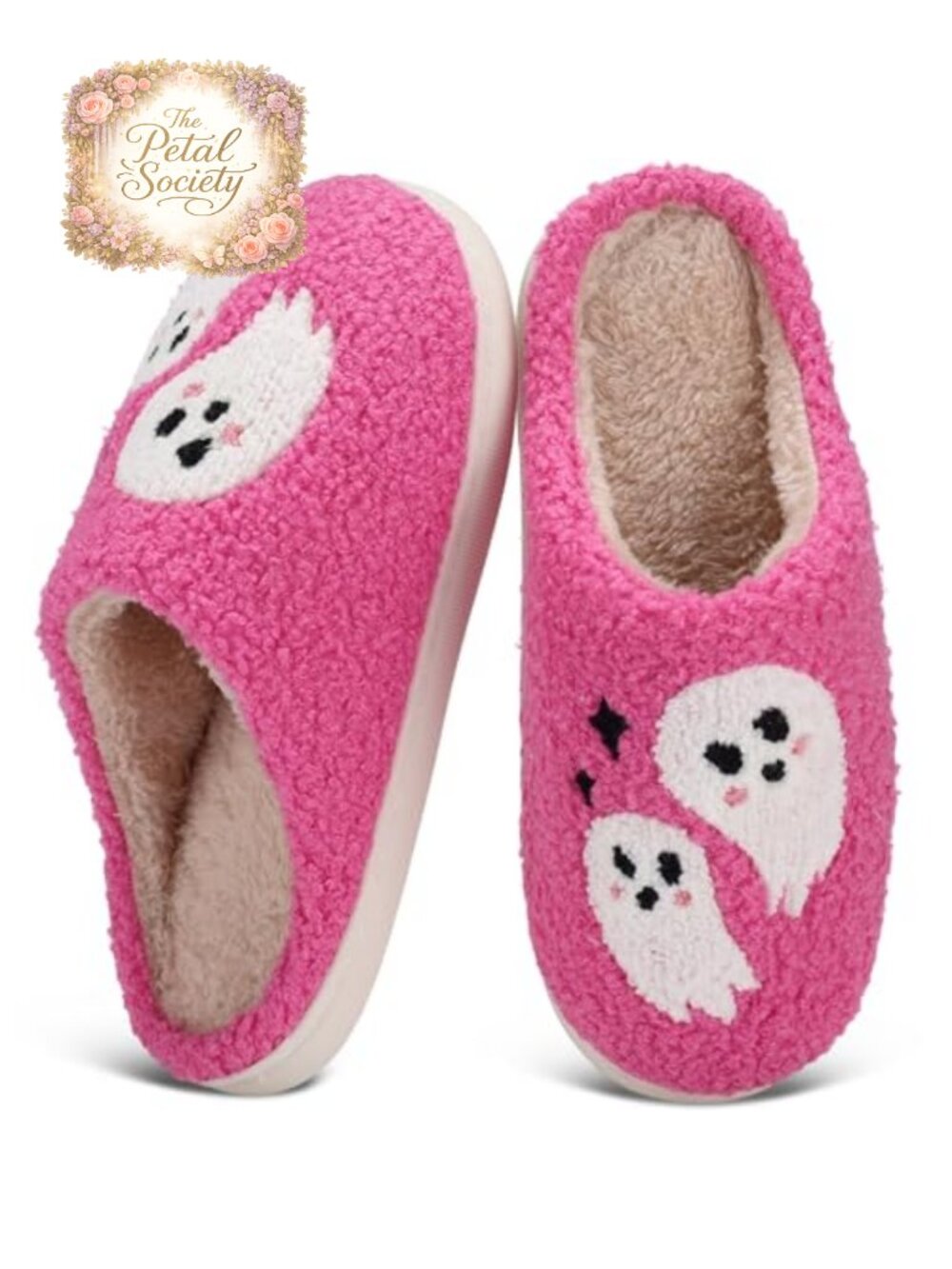 Fuzzy Plush Memory Foam Christmas Slippers for Women Men Indoor Outdoor